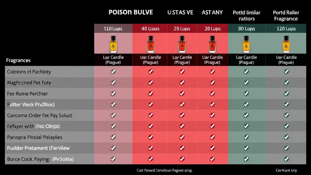 poison fragrance - 
Comparison chart showing poison fragrance versus similar bold fragrances with n