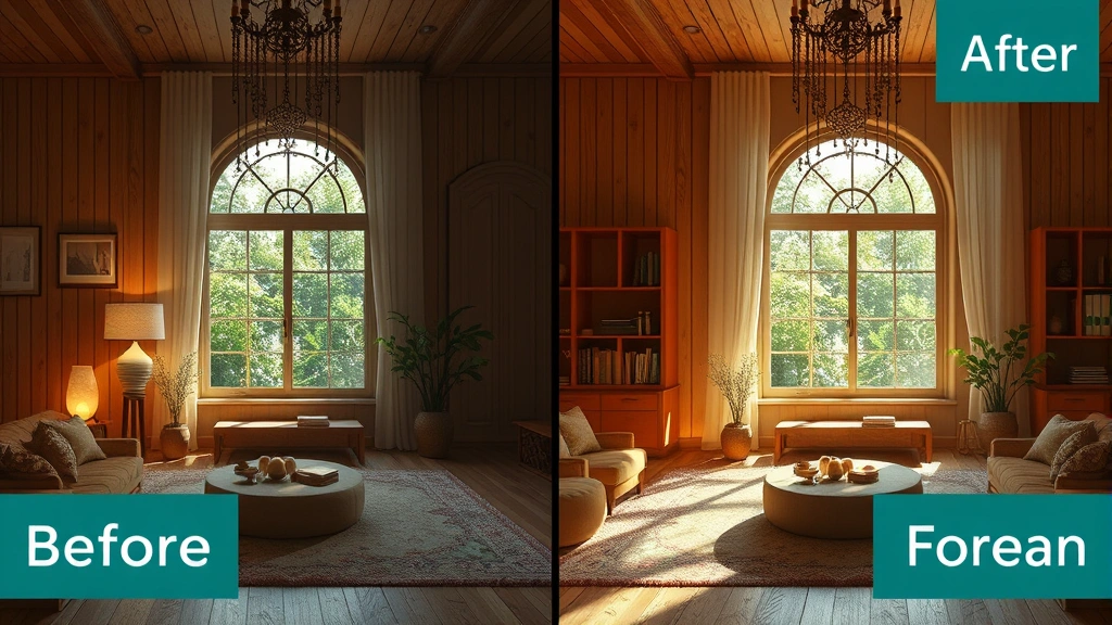 santal fragrance - 
Before and after visualization of space ambiance with santal fragrance applied,