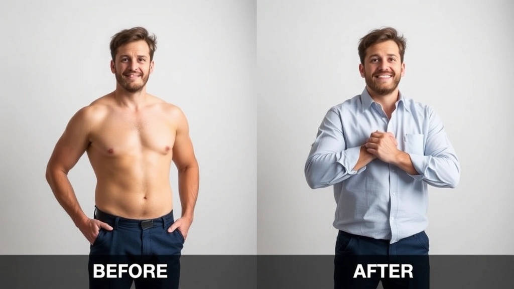 savage men's cologne -
Before and after visualization of confidence boost—left side uncertain posture,