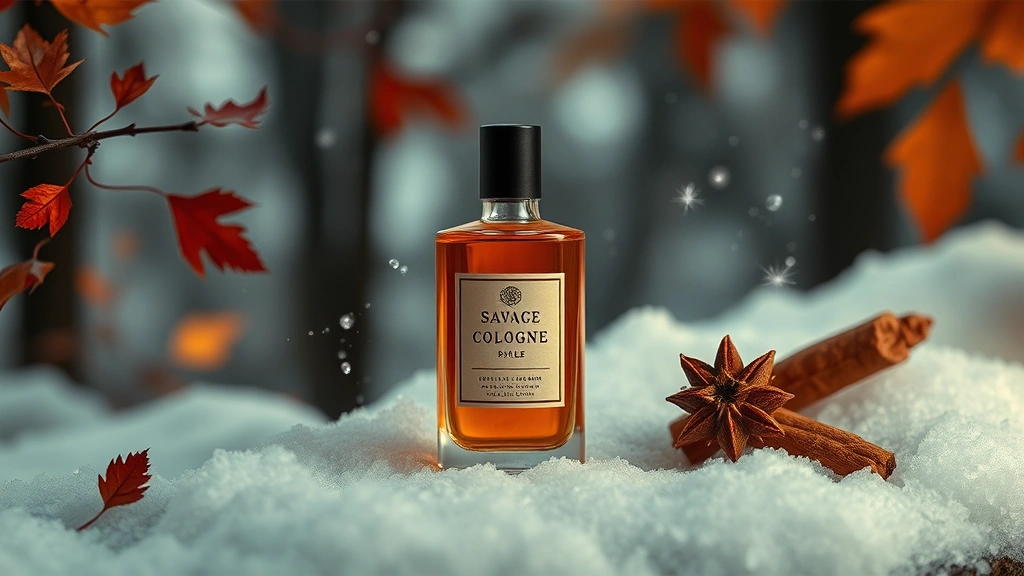 savage men's cologne -
Seasonal guide showing savage cologne in autumn/winter settings with warm amber