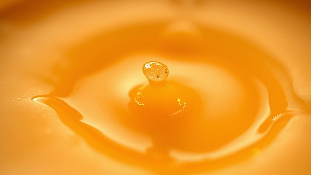 scented candle fragrances - 
Close-up of candle wax melting pool with fragrance oil droplets visible, warm g