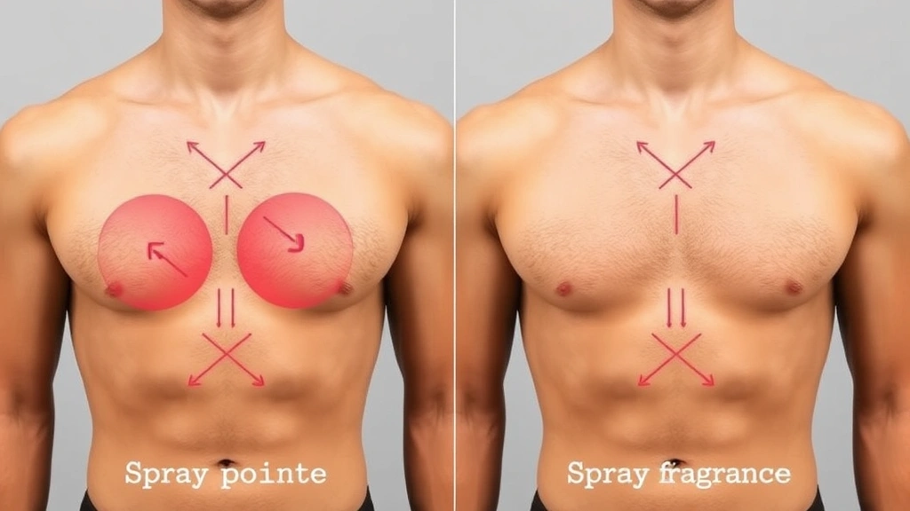 spray fragrance - 
Comparison chart showing spray fragrance techniques: pulse points highlighted o
