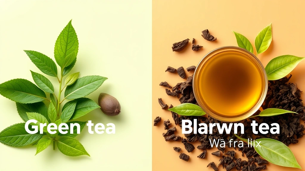 tea fragrances - 
Split image comparing green tea fragrance (bright, crisp) versus black tea frag