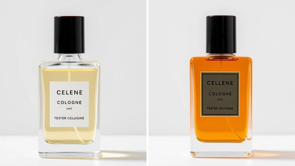tester colognes - 
Side-by-side comparison of a tester cologne bottle and full-size retail cologne