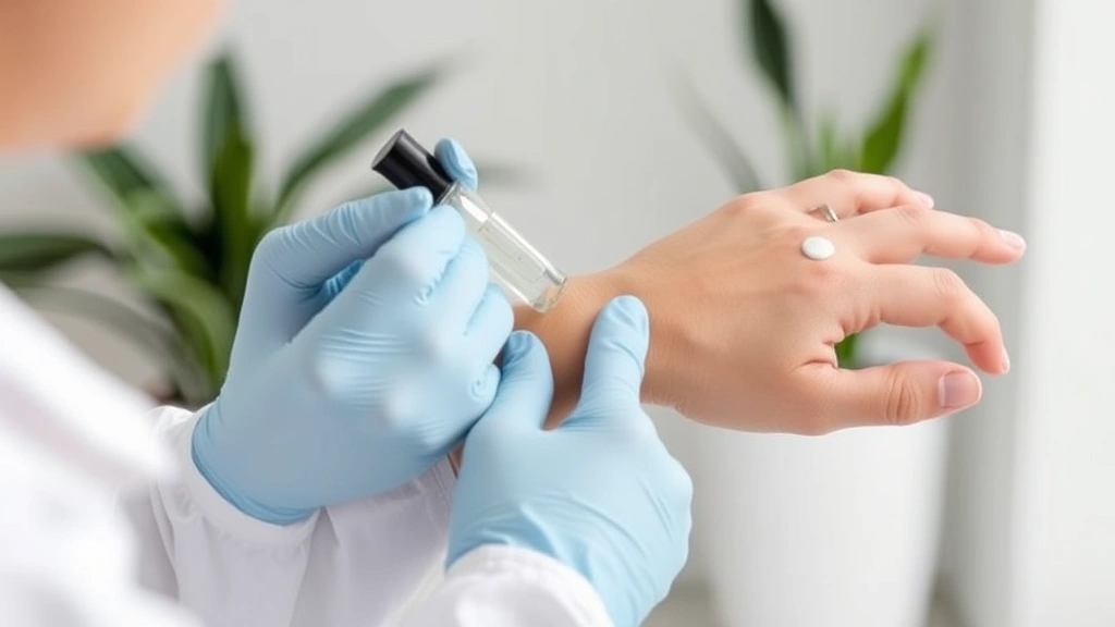 tester fragrance -
Person applying tester fragrance to their wrist for testing, showing proper app