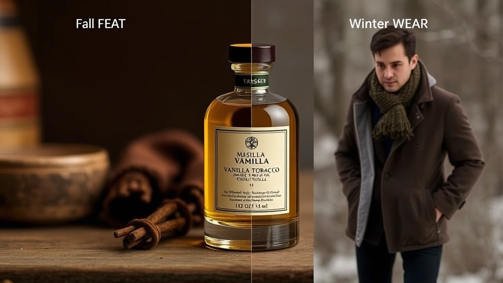vanilla tobacco cologne -
Seasonal guide showing vanilla tobacco cologne positioned for fall and winter w