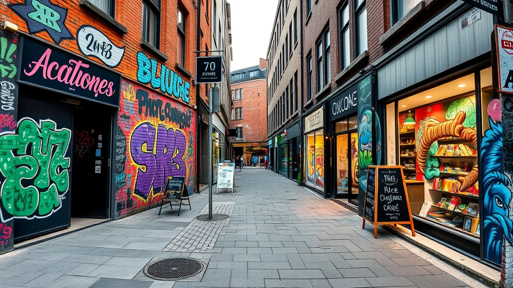 cologne attractions - 
Vibrant street art and indie shops in Ehrenfeld district showing local Cologne 