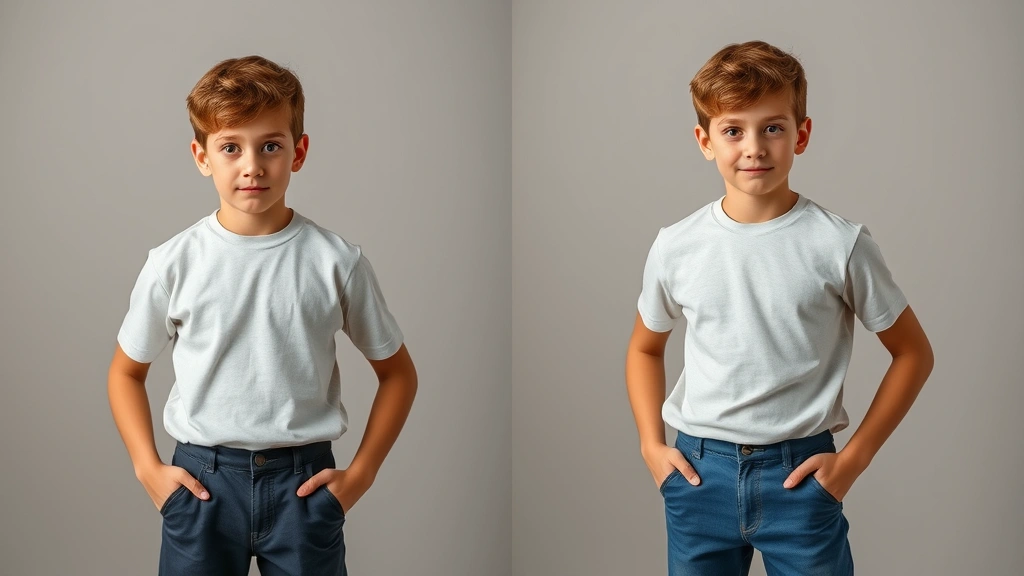 cologne boy -
Before and after comparison showing cologne boy confidence—left side unsure pos
