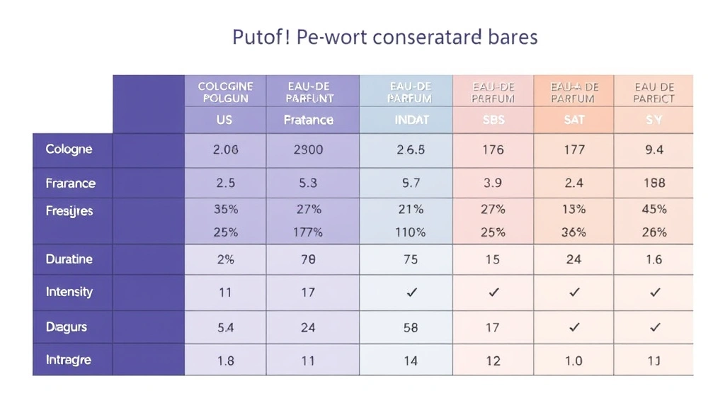 cologne europe - 
Detailed comparison chart showing fragrance concentration levels from cologne t
