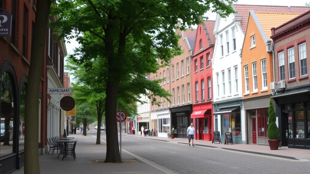 cologne minnesota - 
Charming downtown Cologne street with historic buildings, local shops, and tree