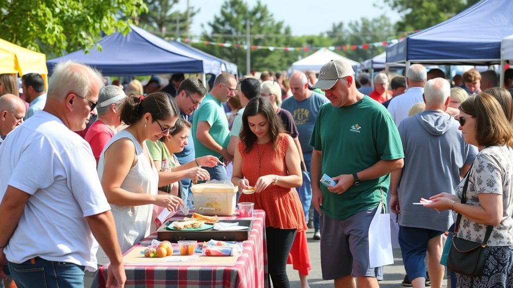 cologne minnesota - 
Community festival gathering with locals enjoying food, crafts, and outdoor act