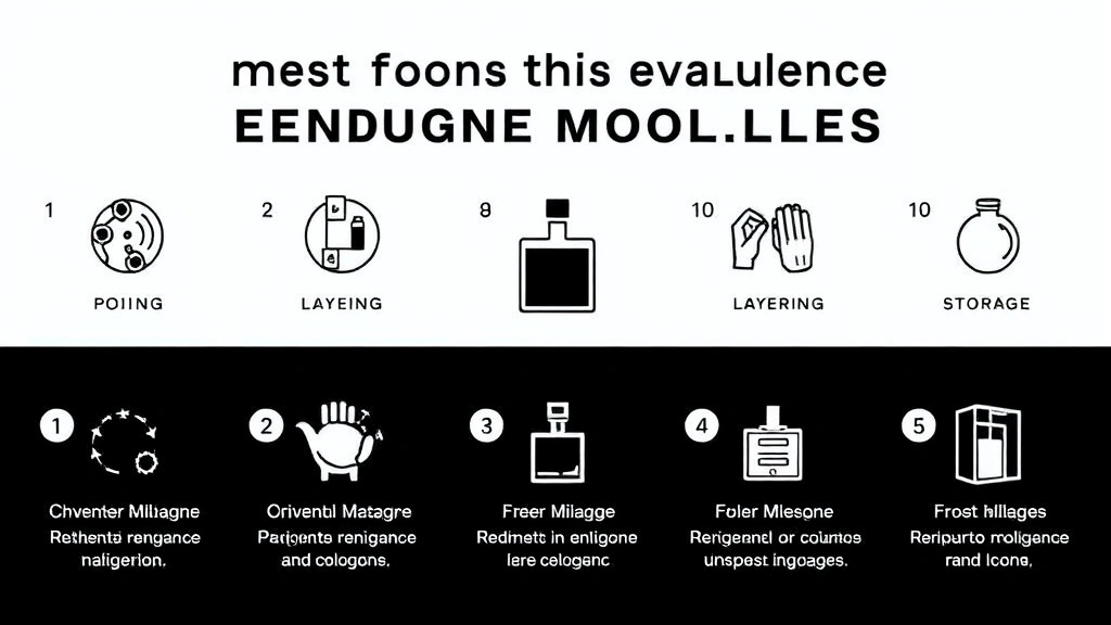 cologne molecule - 
Infographic displaying 10 numbered steps to enhance cologne molecules with icon