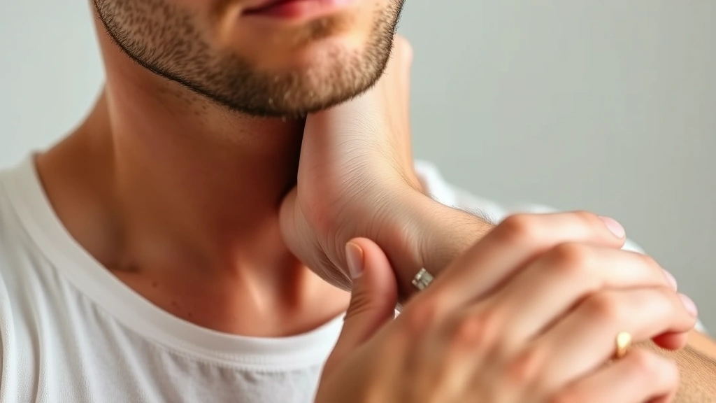 cologne nw - 
Close-up of a man applying cologne to his wrist and neck, showing proper pulse 