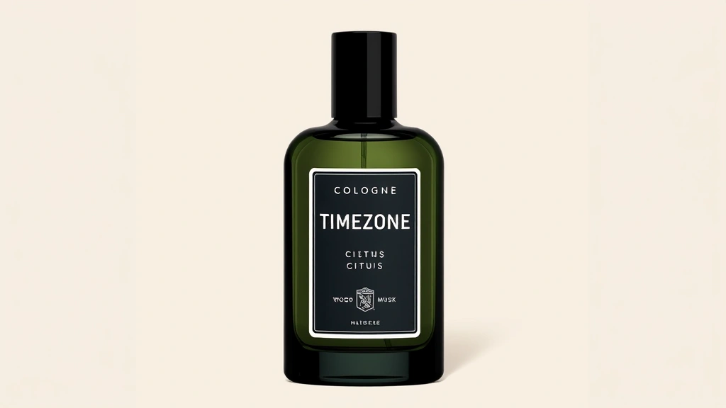 cologne timezone - 
Cologne Timezone bottle against neutral background with citrus, wood, and musk 