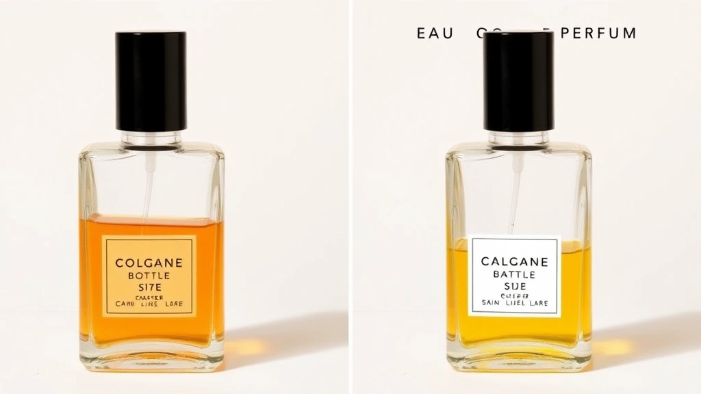 cologne usher - 
Side-by-side comparison showing fragrance concentration levels for cologne vers