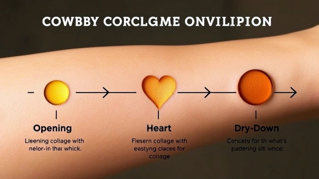 cowboy cologne - 
A timeline showing the three phases of cowboy cologne development on skin—openi