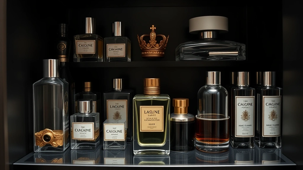 crown cologne - 
Organized cologne storage setup in cool dark closet with crown cologne bottle p