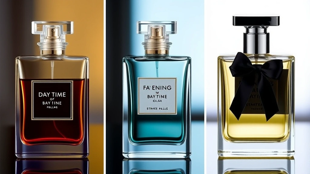 cupids fragrances - 
Side-by-side comparison of three different fragrance bottles representing dayti