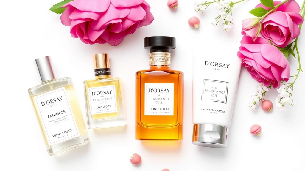 d'orsay fragrance - 
Flat lay comparison of D’Orsay fragrance with complementary body lotion a