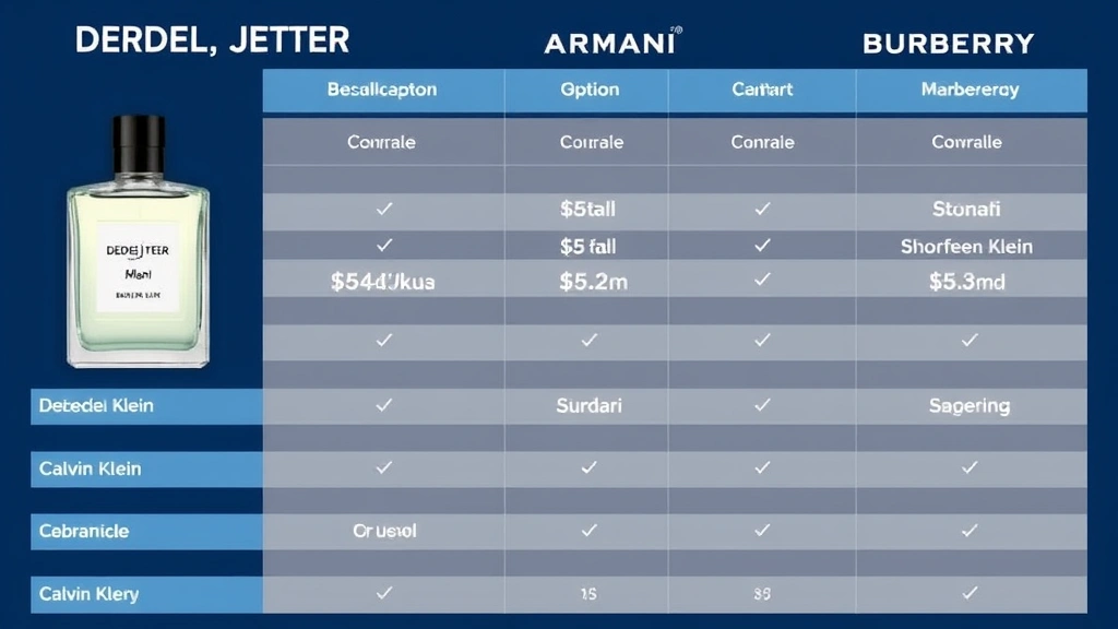 derek jeter cologne - 
Comparison chart showing Derek Jeter Cologne against Calvin Klein, Armani, and 