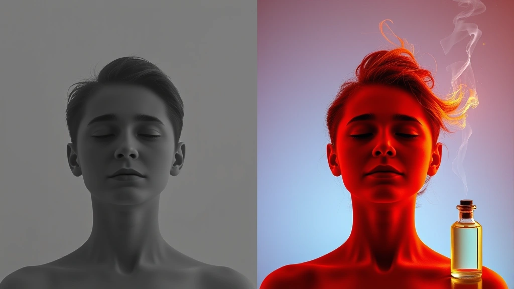 divine fragrances -
Before and after mood visualization: left side shows flat gray mood, right side