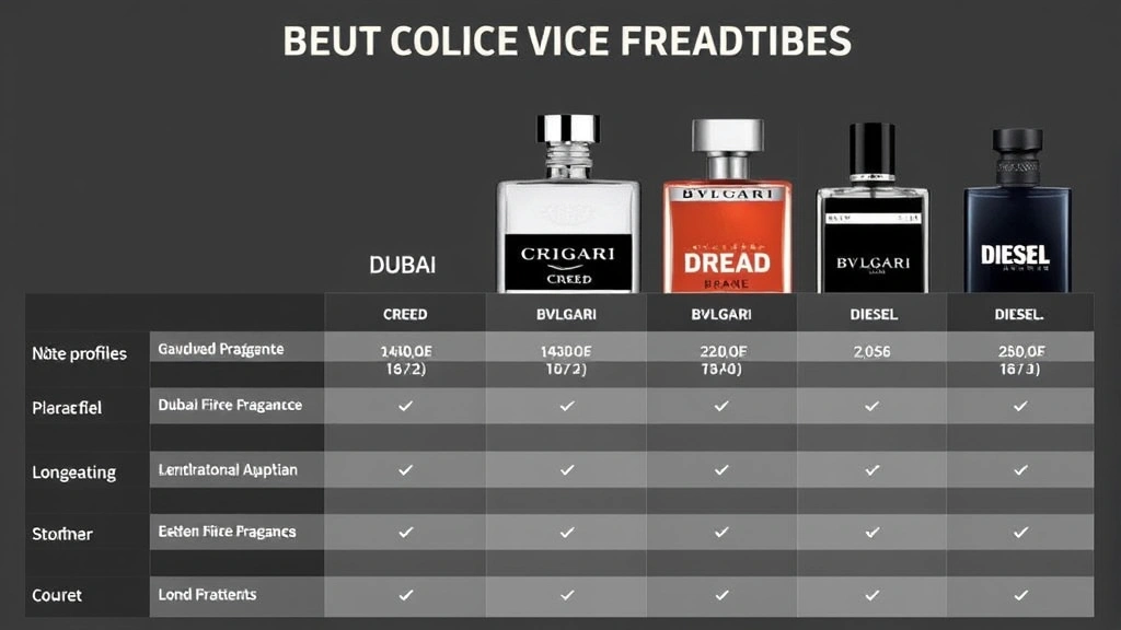 dubai cologne for men -
Comparison chart showing Dubai cologne versus other luxury fragrances like Cree