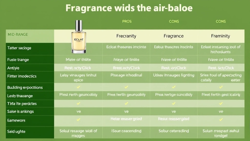 eclat fragrance - 
Comparison chart showing eclat fragrance against similar mid-range options with