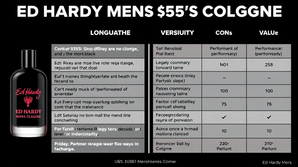 ed hardy mens cologne -
Pros and cons infographic for Ed Hardy Men’s Cologne listing longevity, v