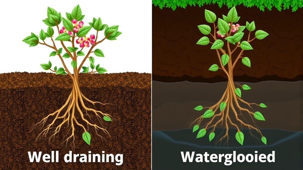 eternal fragrance daphne plant - 
Detailed illustration of daphne root system in well-draining versus waterlogged
