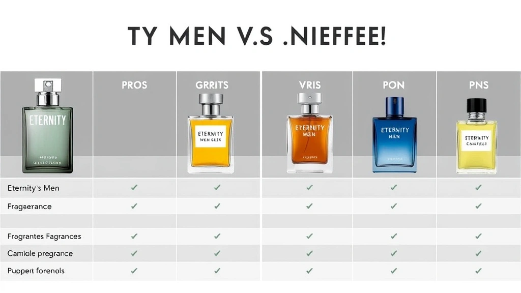 eternity men's fragrance - 
Side-by-side comparison chart showing Eternity Men’s fragrance vs three c