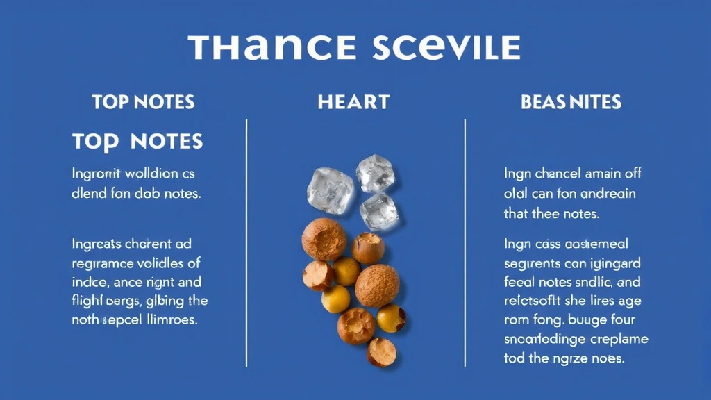 ex nihilo fragrance -
Close-up of fragrance notes breakdown: top notes, heart notes, and base notes d