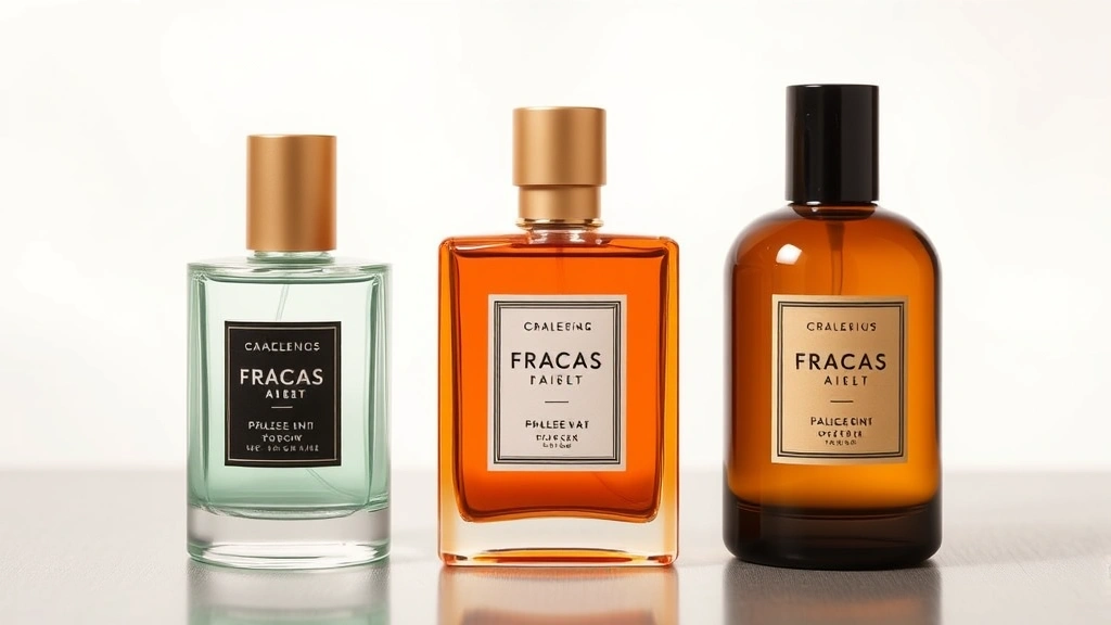 fracas fragrance -
Comparison visual showing three fragrance bottles representing different intens