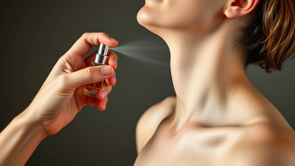 fragrance fame -
Person spraying fragrance on neck pulse point with proper distance and techniqu