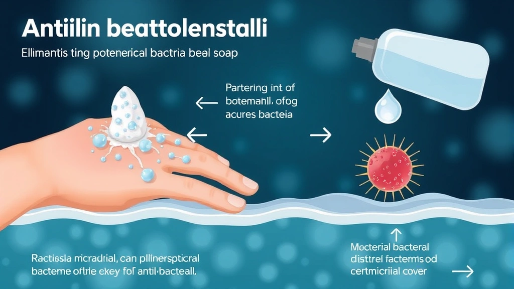 fragrance free antibacterial soap -
Infographic showing the antimicrobial process of antibacterial soap eliminating